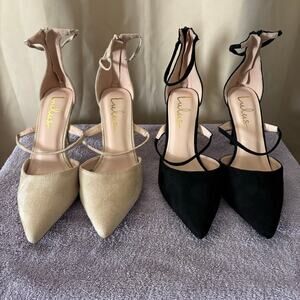Lulus Women’s Size 7.5 Pointed Toe Heels – 2 Pair Bundle